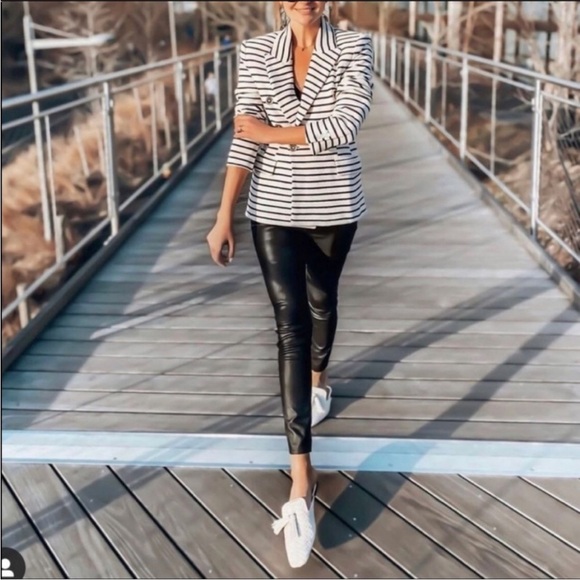 Joie NWOT Nautical Striped Boucle Sweater Knit Oversized Boyfriend Blazer Jacket - Picture 4 of 15